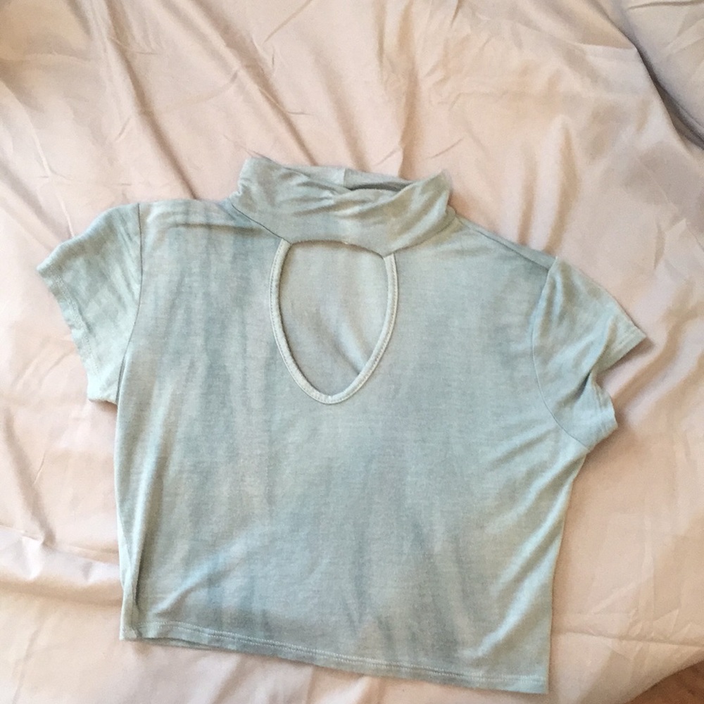 light teal crop top!